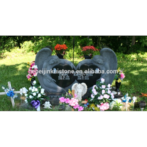 black memorial with angel
